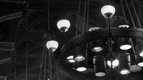 chandelier casting light - photo Casey Smerczynski