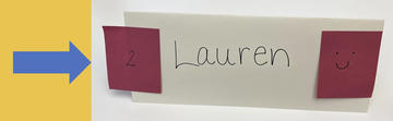 name tent with number on left