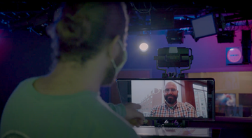 Studio production as seen on a participant laptop