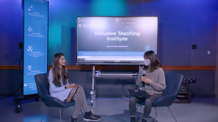Karina Lin-Murphy and Zahra Ahmed DCE Faculty Dev hosting HELIX forum session
