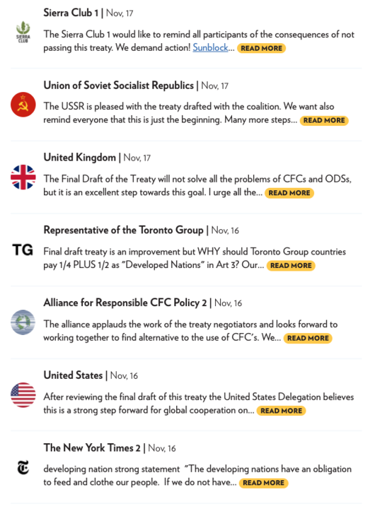 newsfeed for negotiations simulation